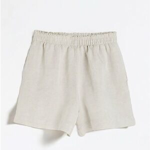 Linen - shorts , color cream beige